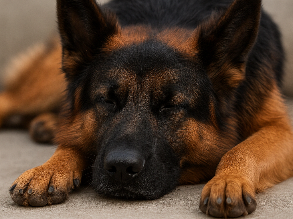 Así duerme un Pastor Alemán: 10 curiosidades que te sorprenderán