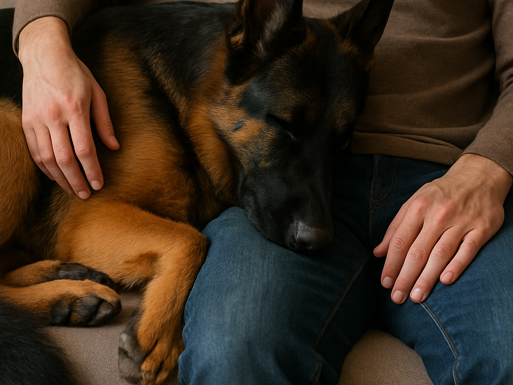 Descubre por qué tu perro busca tanto el contacto físico, los beneficios emocionales de acurrucarse contigo y cómo fortalece el vínculo con tu Pastor Alemán. Blog oficial de un criador profesional en Canarias.